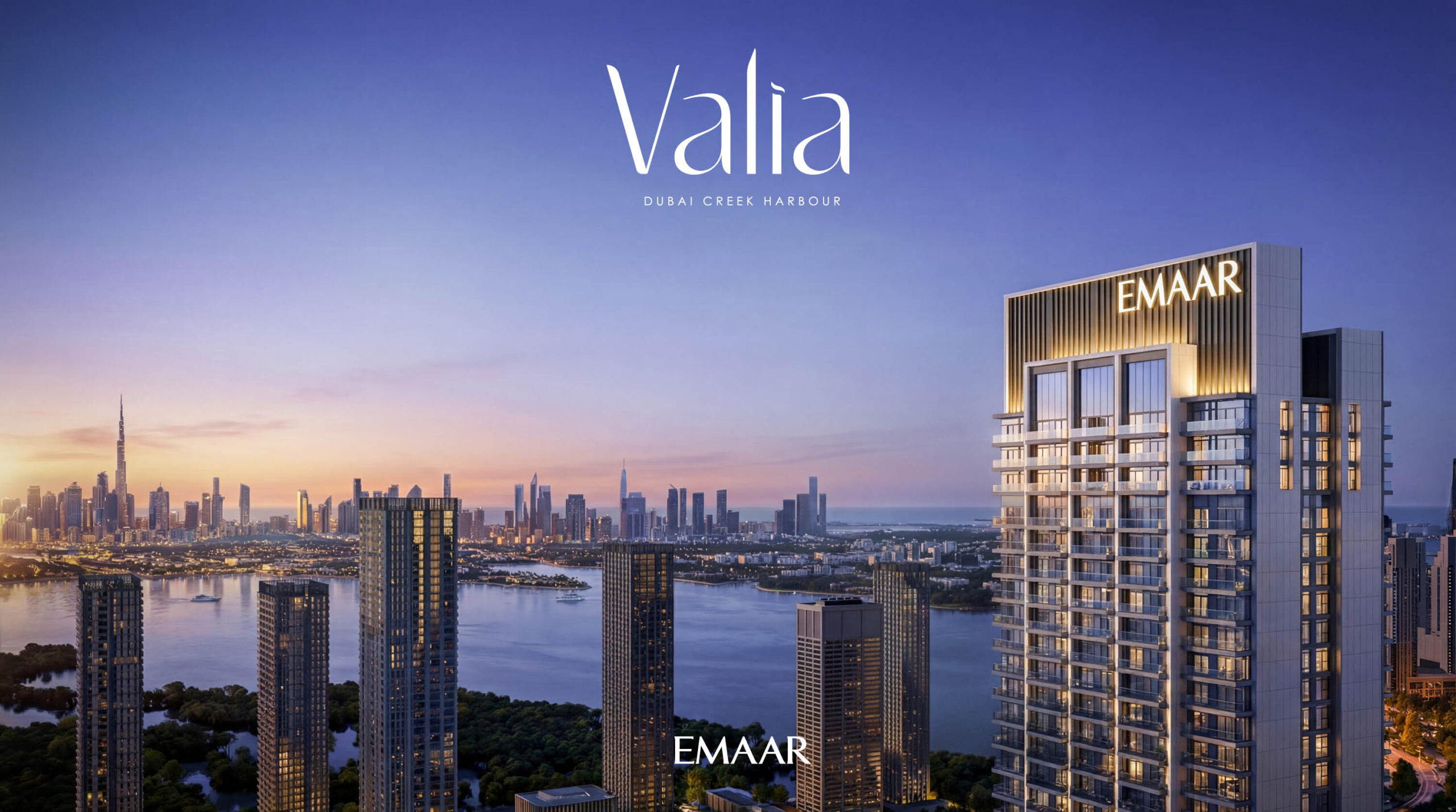 Valia at Dubai Creek Harbour residential towers by Emaar